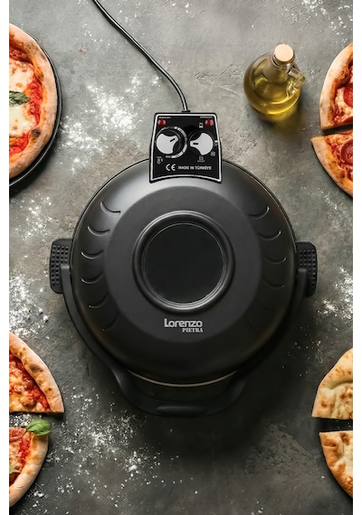 Lorenzo Pietra 12in1 Pizza Makinesi Lahmacun Tandır Ekmeği Bazlama Ve Fırın Yemekleri + Tepsi