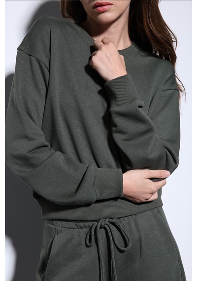 Antioch Basic Kadın Sweatshirt Ba25y920 Haki
