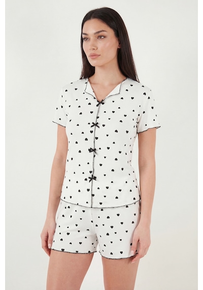 Lela Bayan Pijama Takımı 65770837 Siyah-beyaz