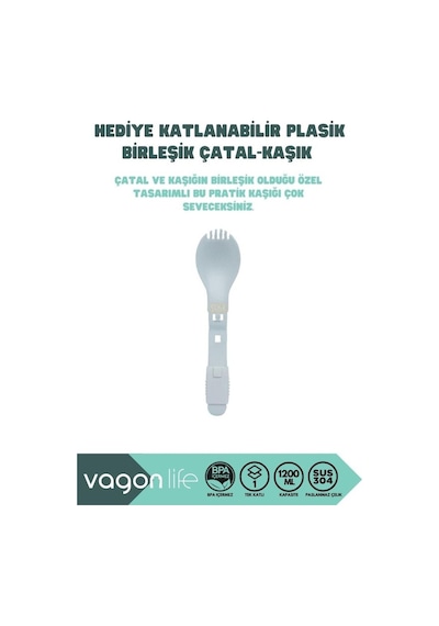 Vagonlife 4 Bölmeli Yeni 1200 Ml Çelik Lunch Box Vgn-7080 - Siyah Çok Renkli