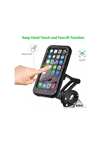 Su Geçirmez Scooter Motor Bisiklet Telefon Tutucu 360 Ayarlanabilir Kapaklı Dokunmatik B-t X-91