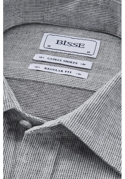 Bisse Sp Yaka Regular Fit Uk Gömlek Çift Cep Gri Gmktn3sp224007 D55 Gri
