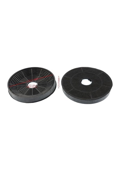 Bacasız Aspiratör Ve Davlumbaz Karbon Filtre 2'li, Üç Tırnak 155 Mm Standart