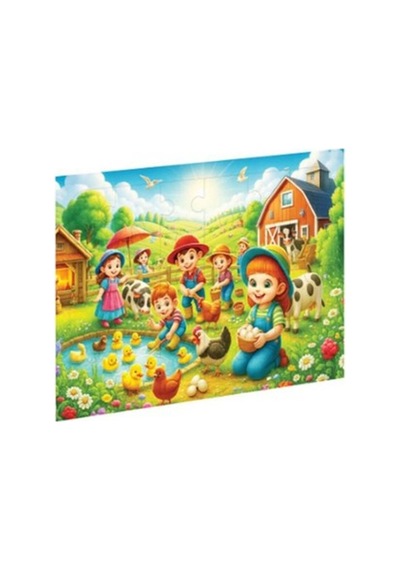 Ca Games Puzzle Çiftlikteki Çocuklar Ahşap