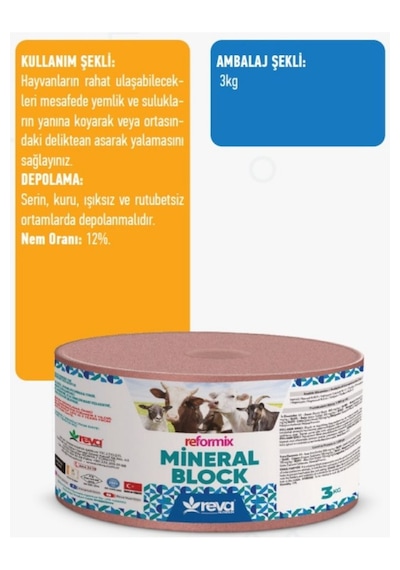 Reformix Mineral Block 3 Kg Mineralli Yalama Taşı 4'lü Paket