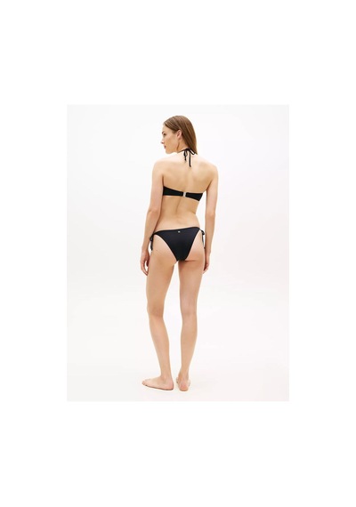 Tommy Hilfiger Kadın Yanlardan Bağlamalı Ve Kaplumbağa Kabuğu Desenli Siyah Bikini Altı-15044 Tommy Hilfiger Kadın Yanlardan Bağlamalı Ve Kaplumbağa Kabuğu Desenli Siyah Bikini Altı-15044