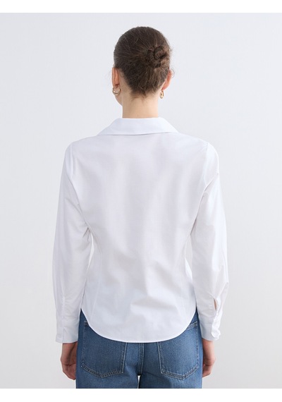 Lcw Vision Beyaz Slim Fit Kadın Gömlek