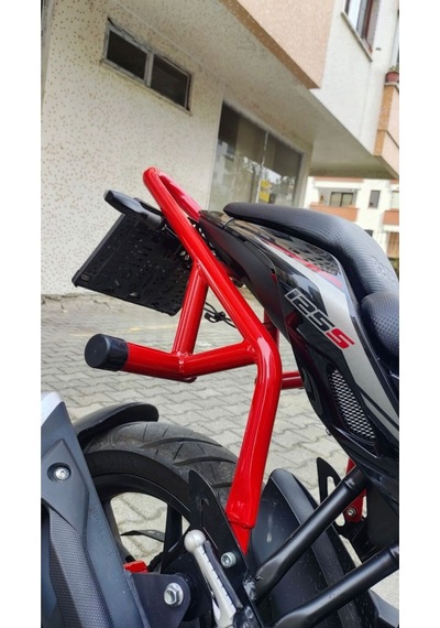 Benelli 125s Uyumlu Arka Koruma Demiri / Kırmızı Motosiklet Koruma