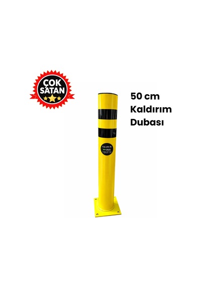 Metal Delinatör 50 Cm - Kulaksız Sarı-siyah Metal Duba