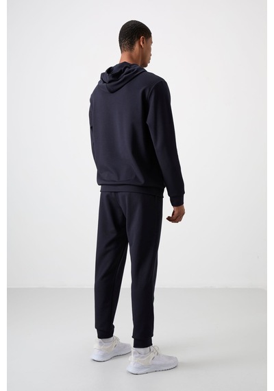 Tommy Life Lacivert Pamuklu Kalın Yumuşak Dokulu Comfort Fit Nakışlı Erkek Eşofman Takım - 85255 Lacivert