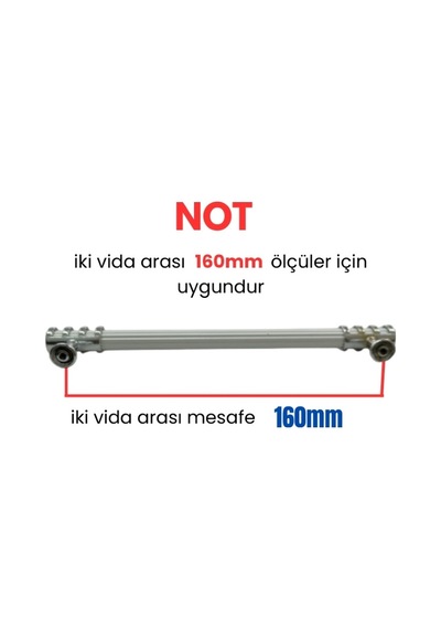 5 Adet Metal Halka Çizgili Mobilya Çekmece Dolap Kulpu Krom-beyaz 160mm Krom - Beyaz