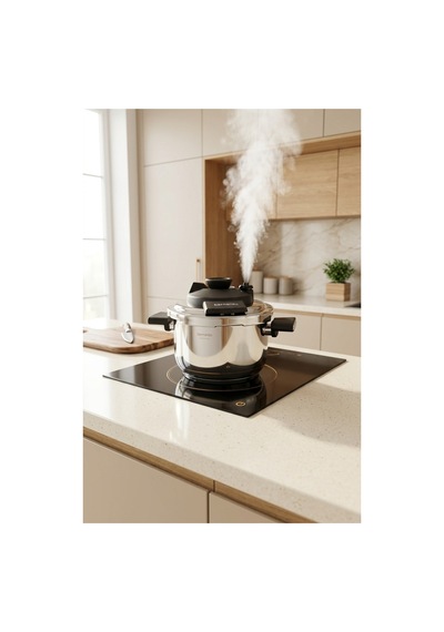 Bernardo Smart Cook 2'li 4-6l İndüksiyon Tabanlı Düdüklü Tencere Seti Siyah Inox