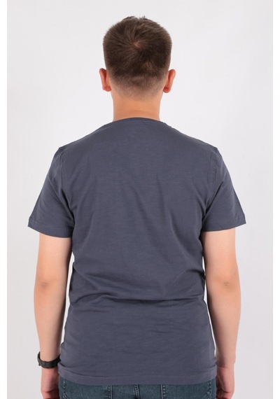 Cazador 4602 Erkek Bisiklet Yaka Flamlı T-shirt 24YCEEO04602-R0106 Antrasit