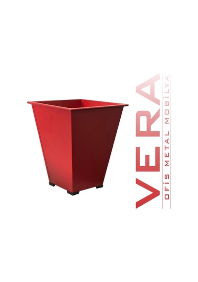 Verametal Çöp Kutusu Kırmızı / Kırmızı