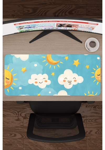 Çocuk Kaymaz Dikişli Kauçuk Oyuncu Mousepad V5 - 70x30 Xl Gaming Mouse Pad Fare Altlığı