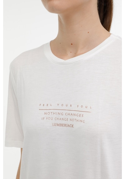 Lumberjack Wl Nova 11ct2009 3pr Ekru Kadın Kısa Kol T-shirt 000000000101439168 Bej