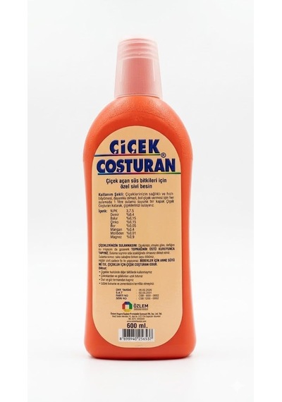 Çiçek Coşturan Çiçek Açan Süs Bitkileri İçin Özel Sıvı Bitki Besini 600 Ml 500+100 Ml Hediyeli 0,250