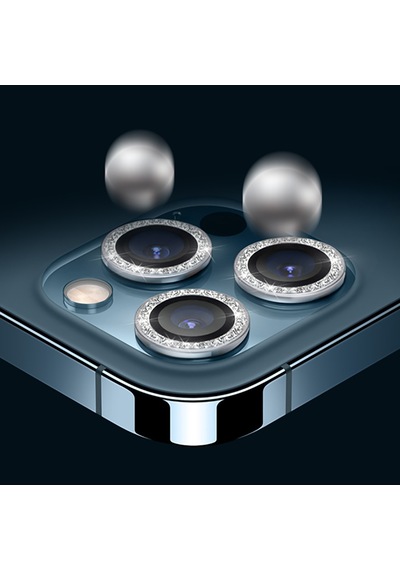 Binano Apple Uyumlu iPhone 11 Pro Max Diamond Kamera Koruyucu Siyah