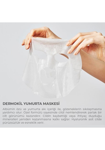 Dermokil Yumurta Kağıt Yüz Maskesi Aknejenik Ve Yağlı Ciltler İçin 20 G X 5 Adet