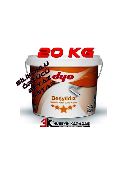 Dyo Beşyıldız Silikonlu İç Dış Cephe Astarı Beyaz 20 Kg (507199585)