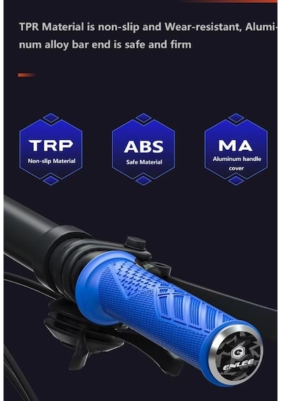 Enlee Mtb Bmx Silikon Bisiklet Elcik Kaymaz Yapı 140 Mm Bisiklet Elciği Kolay Kavrama Gold Sarı Sarı