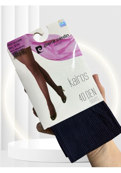 Pierre Cardin Paris Kairos Çift Renk Çizgili Modern 40 Den Kalın Mor