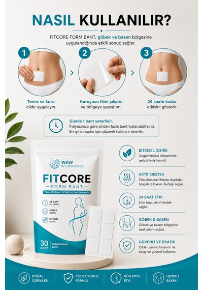 Fitcore Form Bant 30 Adet Premium Göbek Ve Basen Bandı - 878218060