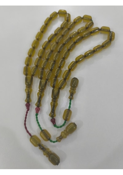 Zeyzun Usta Bilek Boy Efe Maskot Sıkma Kehribar Tespih 15x10 Mm K