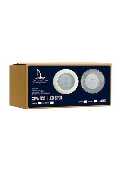Sıva Üstü Led Spot Beyaz No.2 Günışığı Beyaz