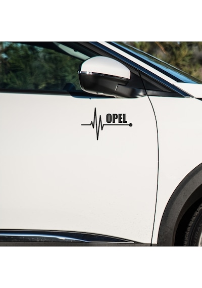 Opel Ascona Sticker Sol Sağ Yan Ayna Altı Araç Markalı Sticke