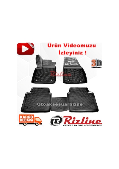 Ford Focus 5 3D Paspas Havuzlu Siyah Sedan 2019 Sonrası Rizline N11.12208