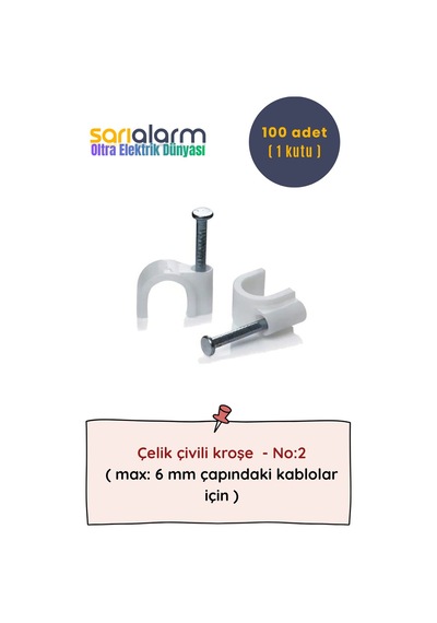 Oltra - Kroşe Çelik Çivili No:2 100'lü Kutu