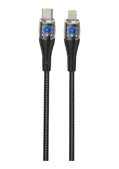 Ferro Reshurk Re-098 Type-c & Lightning Silikon Uclu Ledli 1000cm 30w Hızlı Data - Şarj Hasır Kablo