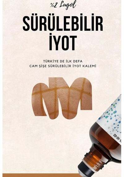 İyot Kafesi Lügol Yüzde İki 30 Ml Sürülebilir Roll-on Başlıklı Cam Şişe