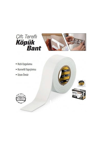 Sgs Çift Taraflı Köpük Bant 25 MM 2 Metre Sgs1232