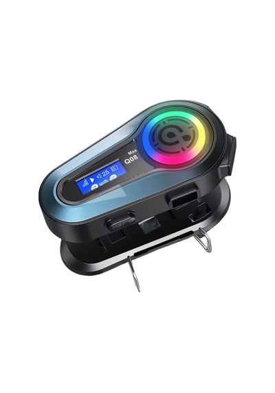 Wearfitpro Q08 Max Rgb Işık Efektli İntercom Bluetooth Motosiklet Kask Kulaklığı İntercom Kulaklık