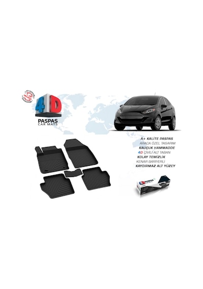 Ford Fiesta Vii 4D Paspas Siyah