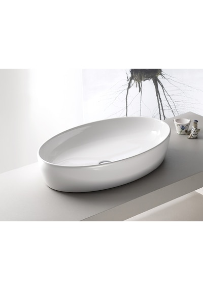 Turkuaz Seramik Cerastyle One 67x42 CM Tezgah Üstü Çanak Lavabo