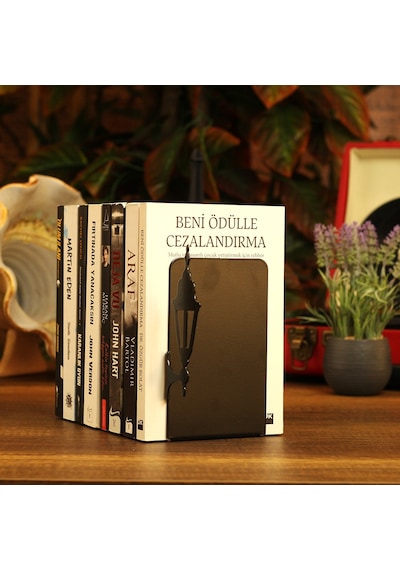 Lamba Desenli Metal Kitap Tutucu