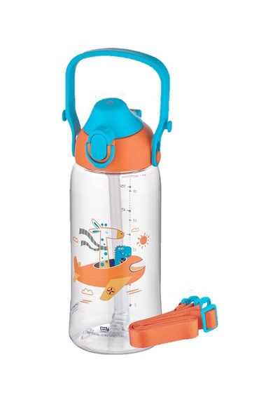 730ml Tritan Tek Kapak Çift Kullanım Pipetli/pipetsiz Askı Aparatlı Tritan Çocuk Su Matarası Diğer