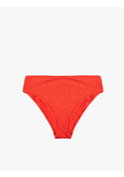 Koton Astarlı Yüksek Bel Dokulu Bikini Altı Kırmızı 5sak00014mm Kırmızı