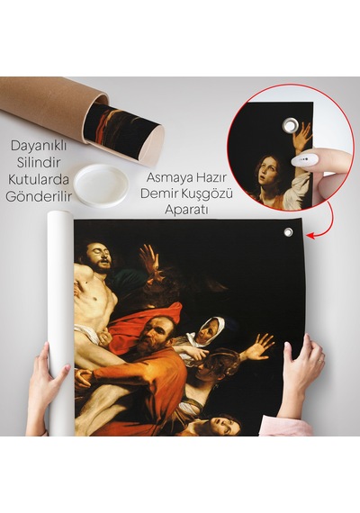 Caravaggio - İsa'nın Gömülmesi Duvar Örtüsü - The Entombment Of Christ-7427