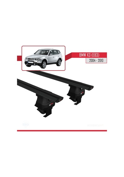 Bmw X3 E83 2004-2010 Arası İle Uyumlu Ace-4 Ara Atkı Tavan Barı Siyah