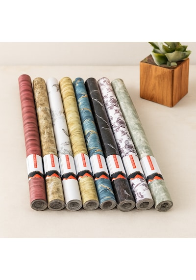 Kendinden Yapışkanlı Folyo Duvar Kağıdı 3m X 45cm Mix Desen Tek Ebat