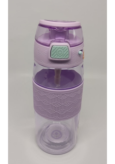 Shotay St-7202 600ml Tritan Mor Şeffaf Matara Taşıma Aparatlı Mor