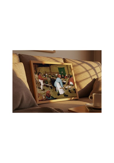 Rönesans Bruegel Köylü Düğünü Çerçevesiz Poster 21x30 Cm A4 Tablo Rönesans Klasik Sanat Duvar Dekoru