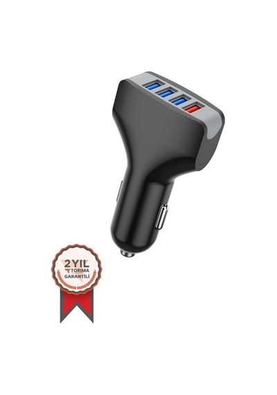 Premium Torima Hızlı Şarj Adaptörü 4 Port Çift Usb C20 Siyah Araç Gereci Telefon Şarjı