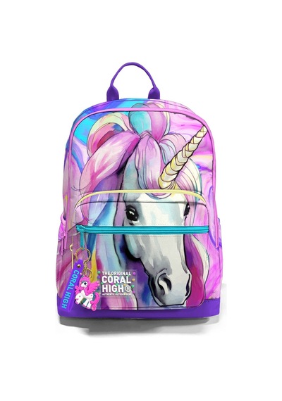 Coral High Dört Bölmeli Unicorn Ortaokul Çantası - Kız Çocuk