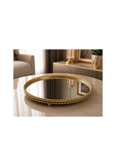 Sleep Nova Royal Mirror Gold Aynalı Dekoratif Tepsi