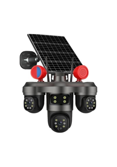 Onqam On-sg4326-moto 3x2mp 4g Dış Mekan Güneş Enerjili Ptz Güvenlik Kamerası - 3 Motorlu Hareketli